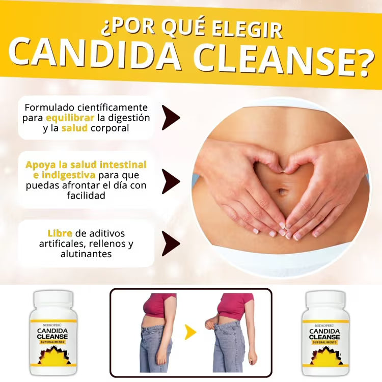 Candida Cleanse – Detox Natural para Eliminar Hongos, Hinchazón y Fatiga