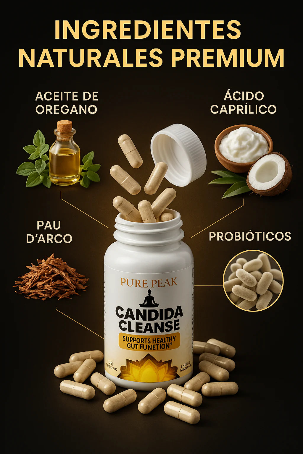 Candida Cleanse – Detox Natural para Eliminar Hongos, Hinchazón y Fatiga