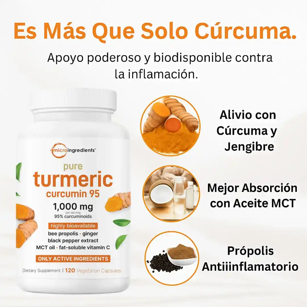 Turmeric Curcumin 95% 🌿Alivio natural para la inflamación y el dolor 💪