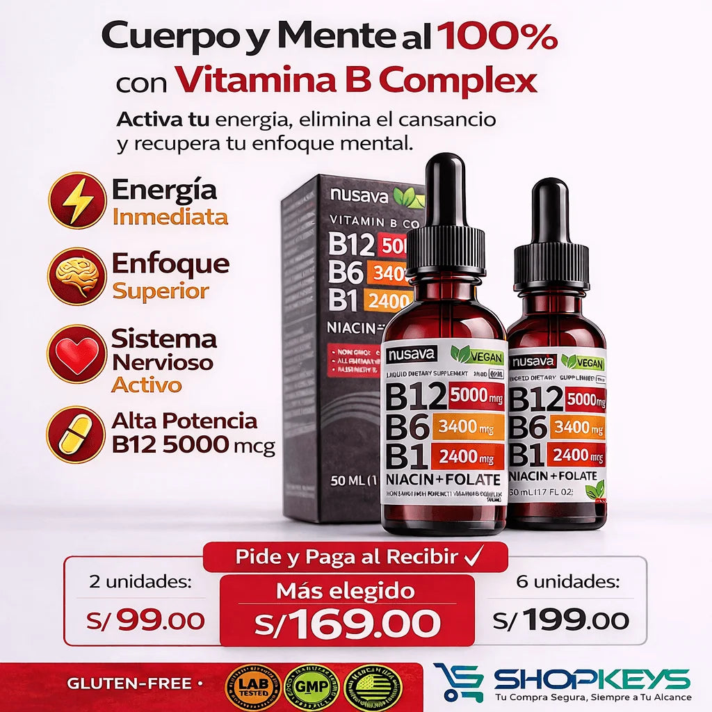 Vitamina B Complex (B1, B6, B12, Niacina, Folato) NUSAVA